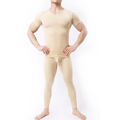 Warm Men Long Johns Ice Silky Ultra-Thin Thermal | SAMAG