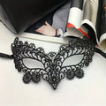 1PCS,Masquerade Black Lace Half-Face Mask for Women HalloweencosParty White Cute Eye Mask Veil