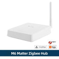 Zemismart M6 Hub Matter Zigbee Gateway with Antenna Work with Tuya Homekit Google Home SmartThings App Control Zigbee Devices