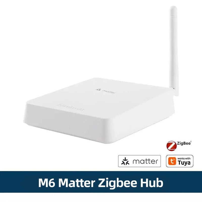 Zemismart M6 Hub Matter Zigbee Gateway with Antenna Work with Tuya Homekit Google Home SmartThings App Control Zigbee Devices