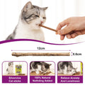 Silvervine Sticks for Cats, 10PCS Kitten Toys Catnip Toys Kitty Chew Toys Wooden Stick Kitten Teething Toys Suitable for Cats