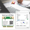 Wifi 5 1200Mbps Bluetooth 4.2 Half Mini PCI - E Card MC - AC7265 Wireless802.11ac 2.4G 5Ghz For Laptop Win - Visuel 6 | SAMAG