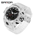 SANDA Men Quartz Watches G Style Military Sports LED Digital Outdoor Waterproof Dual Display Wristwatch - Visuel 16 | SAMAG