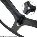 MAGICBROS Fixed Gear Bike Front Wheel 700C Three-Spoke Magnesium Alloy Hub One-Piece Track Bike Single Wheel Hub for Fixed Gear