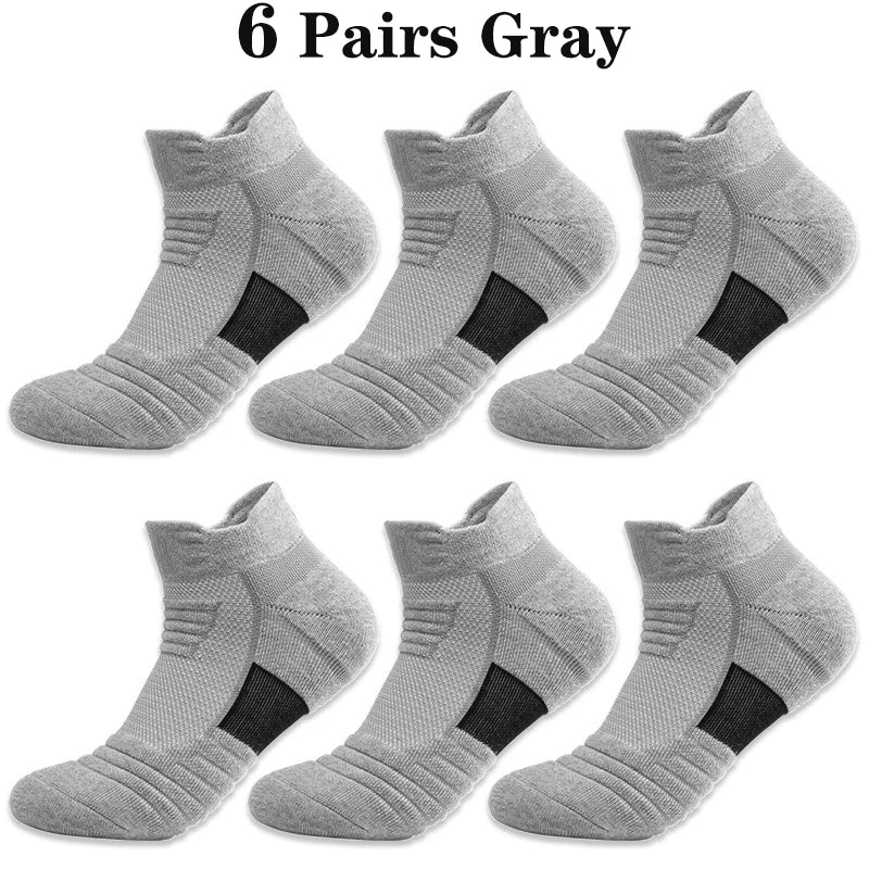 6 Pairs Cotton Soccer Socks Men's Anti-slip Mid Tube | SAMAG