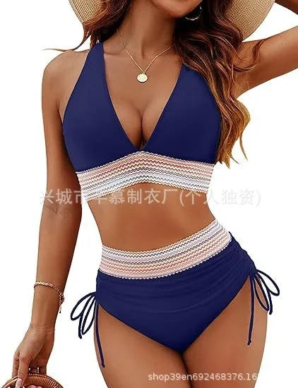 Women's Sleeveless High Waist Halter Neck Bikini | SAMAG