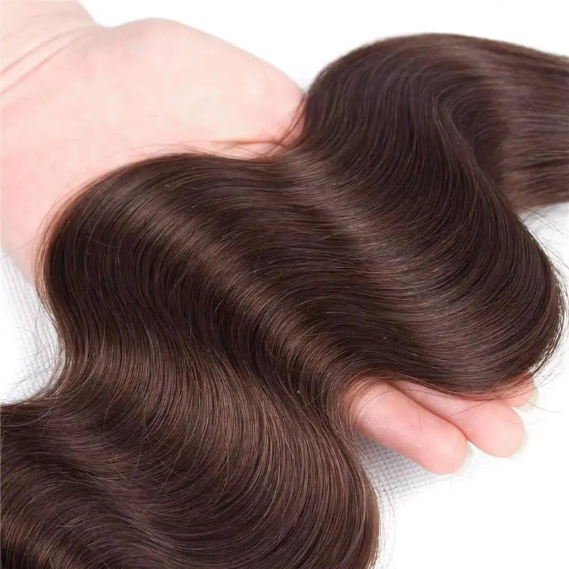 Dark Brown Bundles Color #4 Body Wave Human Hair Bundles Chocolate Brown Double Weft Brazilian Human Hair Sew-In Weave Extension