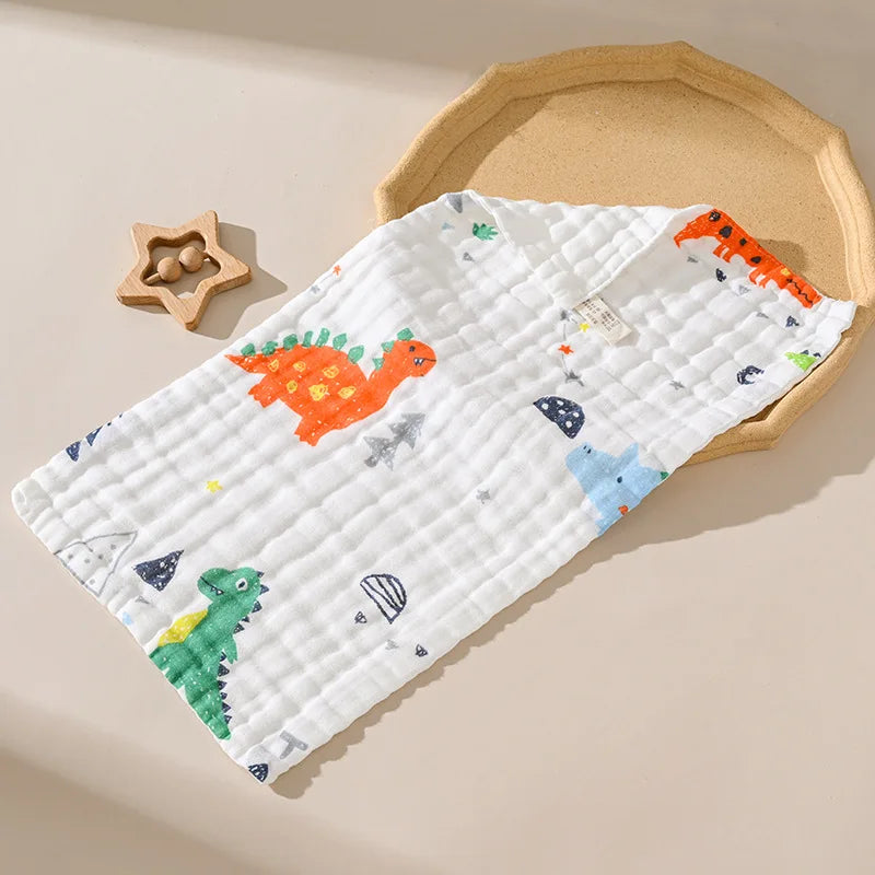 Gauze six-layer small towel pure cotton Class A baby gauze face towel burp towel seersucker bath towel saliva towel