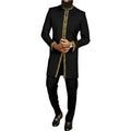 Summer Short Sleeve Men's Kuanda Suit Stand Collar Single Breasted Tuxedo Men's Suit Wedding Ethnic Style 2 Piece Sets Outfits