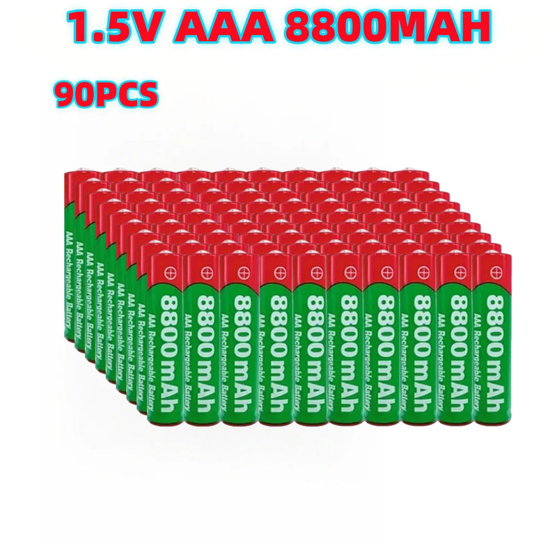 NEW 8800mAh Rechargeable Battery AAA  Alkalinity Battery 1.5 V AAA Battery for Clocks Mice Computers Toys So on