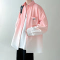 Men's shirt Gradient Plicated Long Sleeve Loose Korean | SAMAG