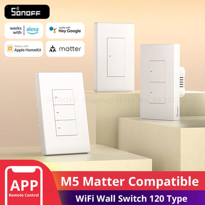 SONOFF M5 Matter WiFi Smart Wall Switch Home Remote | SAMAG