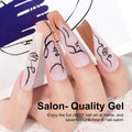 Gel Nail Polish Set for Beginner 6 PCS 8ML Glitter Art Gel Varnish with Base Coat Top Coat and UV Lamp for Manicure Salon Tools