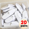 40pairs 2026 White Hotel Slipper Unisex Disposable Slippers for Home Guests Non-Slip Bathroom Spa Slippers Shoes for Men Women