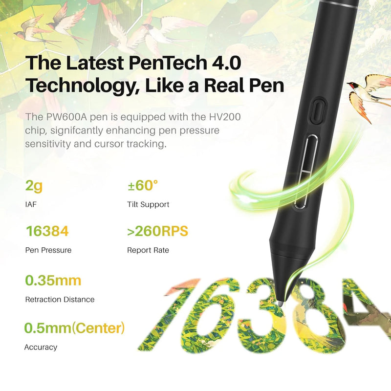 15.6 Inch Screen Huion Kamvas Pro 16 V2 Graphics Tablet Display PenTech 4.0 Stylus 16384 Levels Drawing with Adjustable Stand