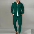 The new spring and autumn sports men's youth popular solid color jacket trousers two leisure suit - View 5 | SAMAG