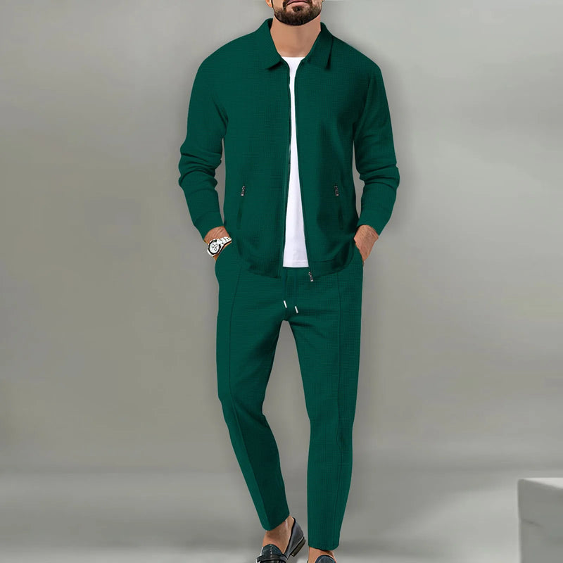 The new spring and autumn sports men's youth popular solid color jacket trousers two leisure suit - View 5 | SAMAG