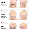 38 40 Inches 360 Lace Frontal Wigs Bone Straight Pre Plucked Transparent Lace Frontal Wig 13x4 13x6 Honey Blonde 613 Lace Front Human Hair Wigs For Women 220 250 Density Free Shipping