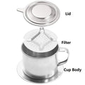 Vietnamese Coffee Filter Stainless Steel Vietnamese Style Coffee Dripper Maker Pot Infuse Cup Portable Coffee Drip Filter