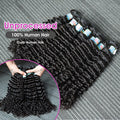 Mongolian Hair Curly Human Hair Bundles 1 3 Jerry Deep Wave Bundles Human Hair 30 32 Inch Burmese Curly  Extensions Bundles