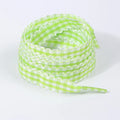 Gingham Ribbon Shoelaces Wave Edge Plaid Flat Shoe Laces Decorative Replacement Laces For Sneakers Casual Shoes