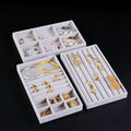 1 Set, (Including 8PCS) Flocking Jewelry Box Jewelry Tray