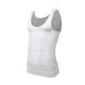 Men Slimming Body Shaper Abdomen Reducer Underwear Tank Top Sleevelss Wide Strap Shapewear Fitness Posture Correct Belly Abdominal Fat Reducer Vest Breathable Soft Waist Trainer S-3XL