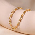 Hot luxury 18k Gold Filled creative Chain Bracelets for Women fashion Wedding accessories Party Gifts designer jewelry 18+4cm