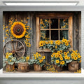 Garden Flower Windows Backdrops Indoor Floral Window Adult Birthday Party Decor Background Photography Studio Supplies Banner