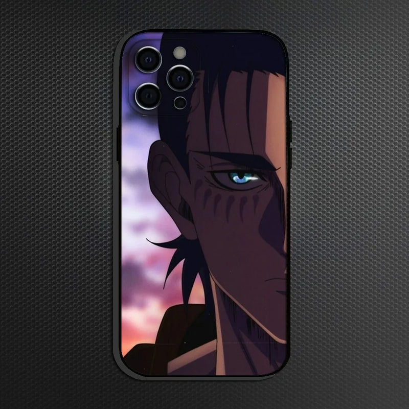 A-Attack On T-titan  Phone Case For iPhone 16,15,14,13,12,11 Plus,Pro Max,XS,X,XR,SE Soft Silicone Black Cover