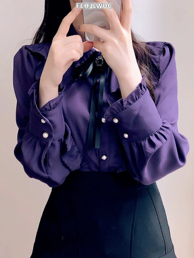 Woman Cute Sweet Girls Thin Semi Transparent Ribbon Bow | SAMAG