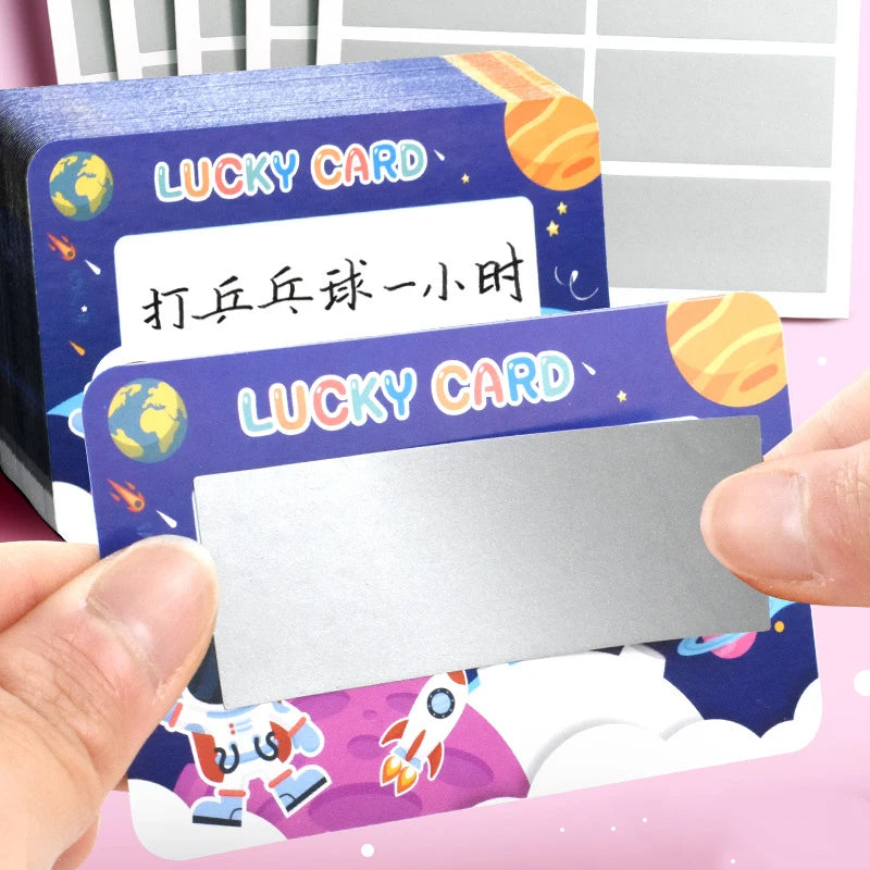 50 Pcs PVC Scratch Off Labels Sticker for Party Activity Favors Kid's Stationery Sticker