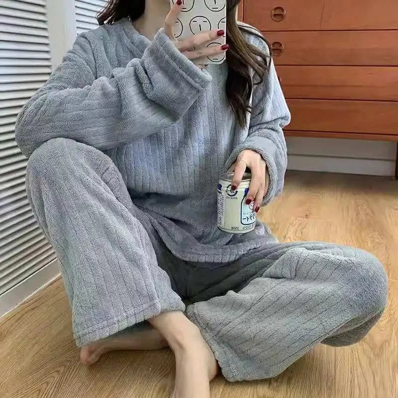 Winter Women's New Pajamas Homewear Suit Fall and Warm | SAMAG