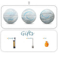 White Blue PU Basketball Ball Official Size 7 Free Needle | SAMAG