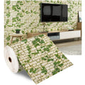 70cm*1m 3D Self-Adhesive Wallpaper Continuous Waterproof Brick Wall Stickers Living Room Bedroom Wall Stickers Home Decoration
