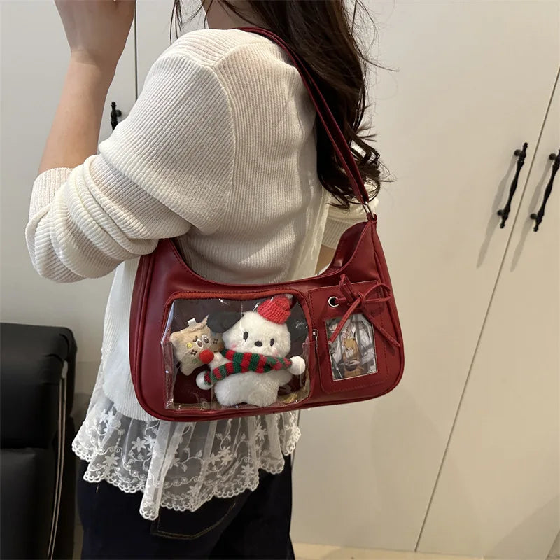 Korean Crossbody Bag Unique Japanese Designer Handbag Preppy Purse High-Quality Ita Bag For K-Pop Enthusiasts Everyday Use