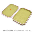 Luxury Chinese Vintage Silk Wooden Jewelry Box, Countertop Display Tray for Perfume Ring Bracelet, Velvet Gemstone Jade Storage