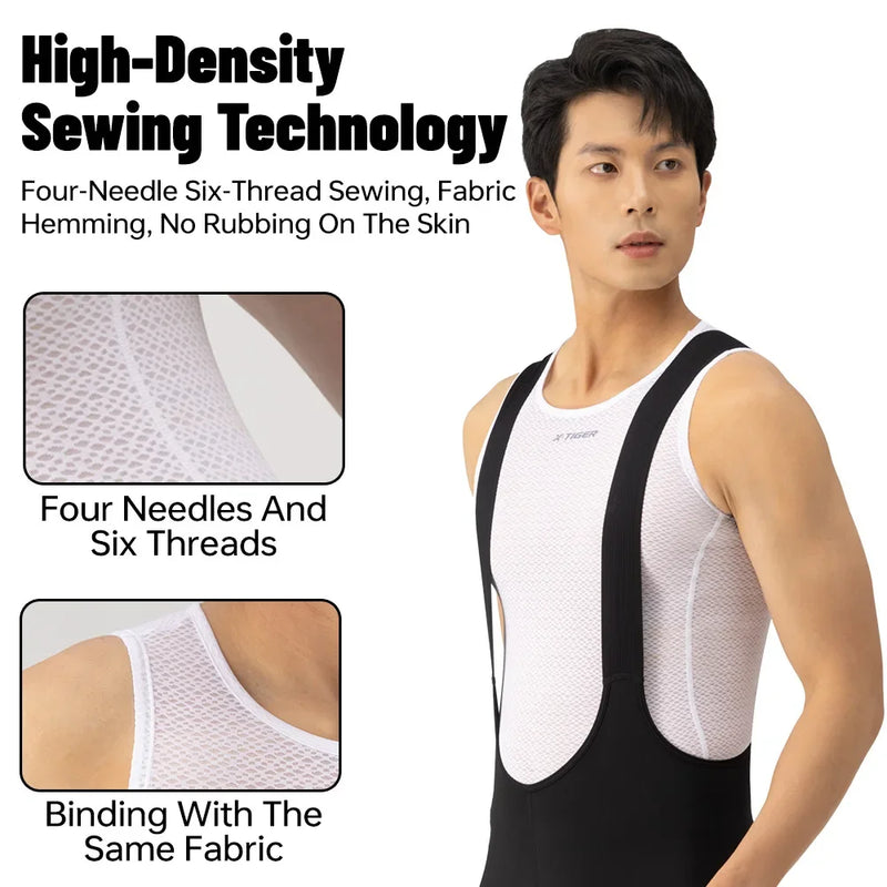 X-TIGER Men's Cycling Base Layer Vest Summer Cycling Clothing Mountain Bike Mesh Underwear Cycling Clothing Quick-Dry Clothing
