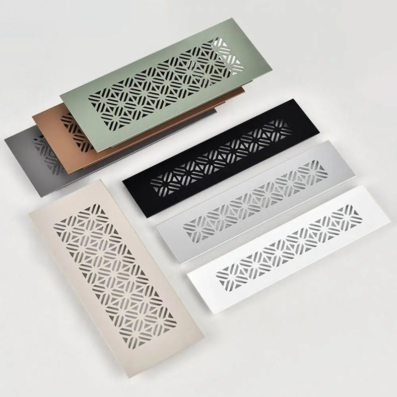 Aluminum Alloy Vents Cover Rectangle Louver Ventilator Grille Cover Breathable Mesh 50/80mm Wide Air Vent Decor