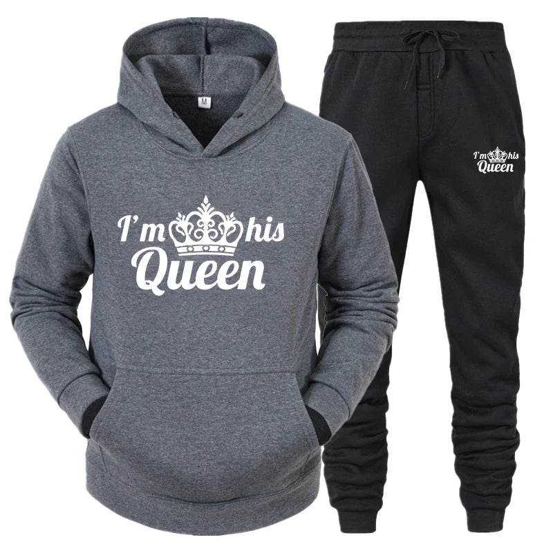 Lover Tracksuit Hoodies Printing QUEEN KING Couple | SAMAG