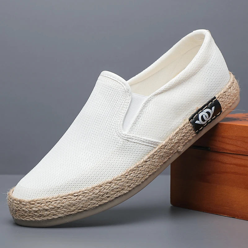 2023 Men's Canvas Shoes Hot Sale Lightweight Comfortable Low-cut Vulcanized Shoes Men Espadrille Non-slip Casual Shoes Men Flats