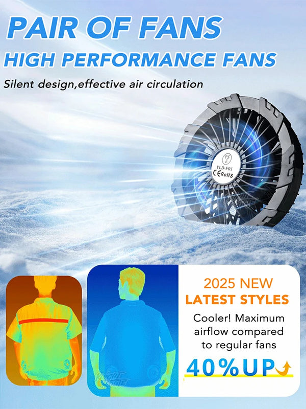 Popular Fan Vest 2026 Summer Cooling Wearable Air-conditioned Clothes Lightweight for Outdoor Walking Fishing Commute Camping