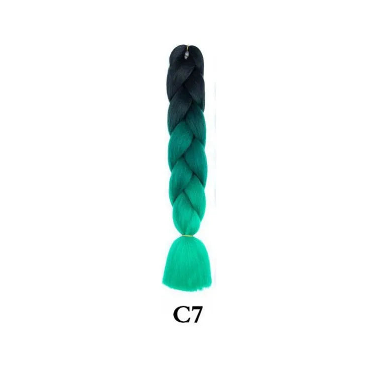 Tereshar 1Pcs 24inch 100g Synthetic Braiding Hair Extensions Jumbo Braiding Hair Twist Crochet Braids Hair for Women
