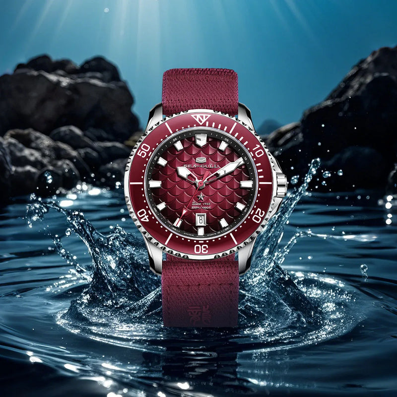 Seagull King of the Dragon Men's Watches Automatic Mechanical Watch Sports Diver 300M Waterproof - Visuel 6 | SAMAG