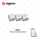 Zigbee 3.0 Mini Smart Switch 16A 2 Way Control Relay Breaker Home Automation DIY Module Light Switches Need Gateway Support Z2M