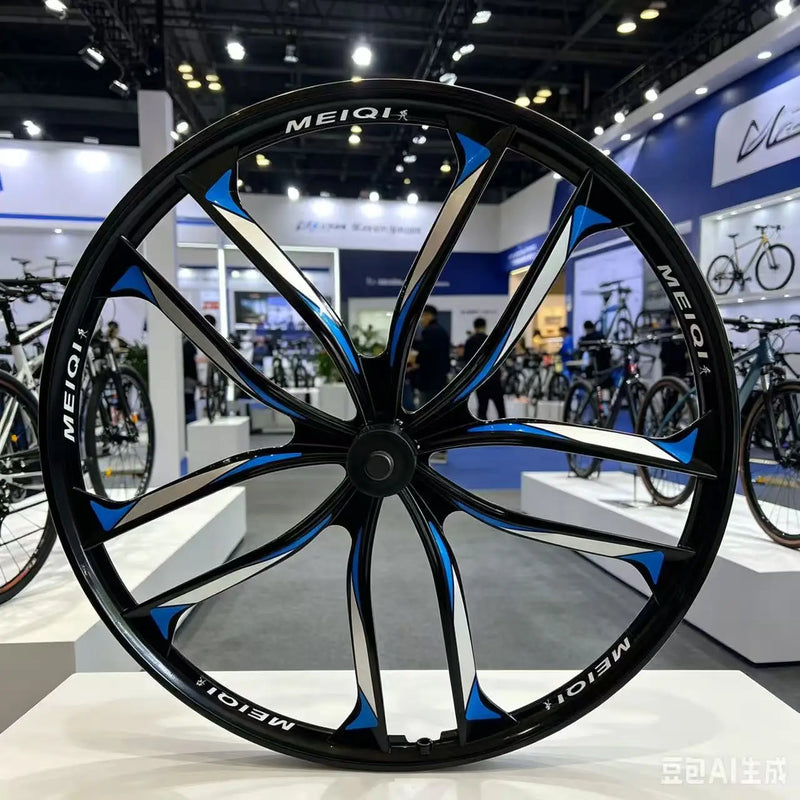 24/2627.5" MTB Wheelset: Thread-on Freewheel Hub, One-Piece Magnesium Alloy Rims, Bearing Disc Brake, Variable Speed.