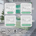 Tuya ZigBee 3.0 Smart Switch Module 10A Smart Home DIY Breaker 1 2 3 4 Gang Supports 2 Way Control Works with Alexa Google Home