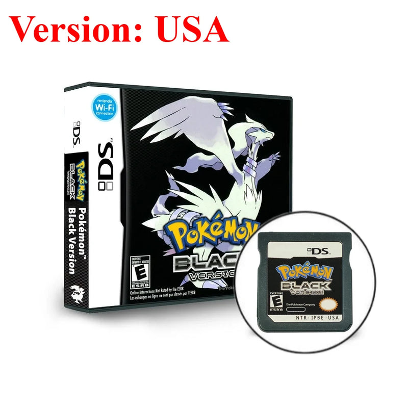 USA Pokemon NDS Game Card 3DS 2DS DS Card SoulSilver HeartGold Platinum Game Card Game Card BLACK Collecting Hobbies Gifts