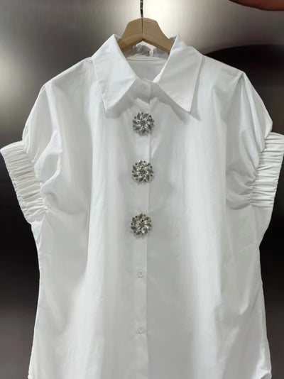 Luxury High - end Cotton Blouses Shirts For Women Summer | SAMAG