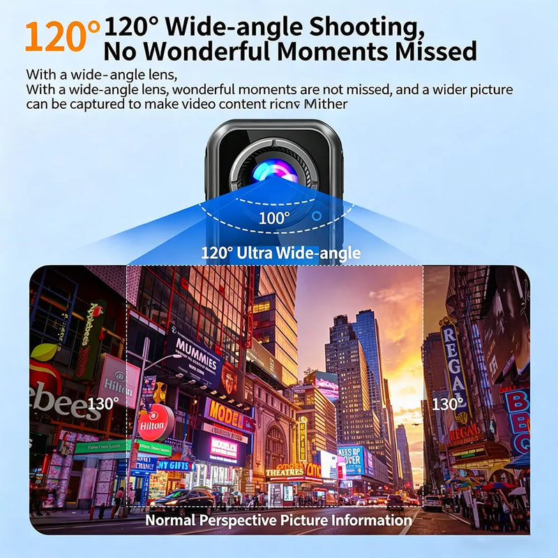 ANSVICAM 4K Mini Body Camera with 64GB Card Thumb Action Camera Magnetic with EIS Wearable POV for Tiktok Vlogging Motorcycle